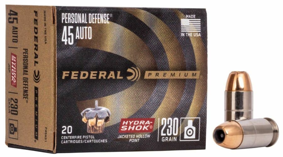 Federal Personal Defense Hydra-Shok 45 Auto 230 Grain